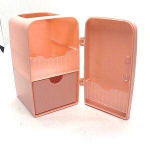 Retro Pink Mini Fridge Desktop Organizer, NWT